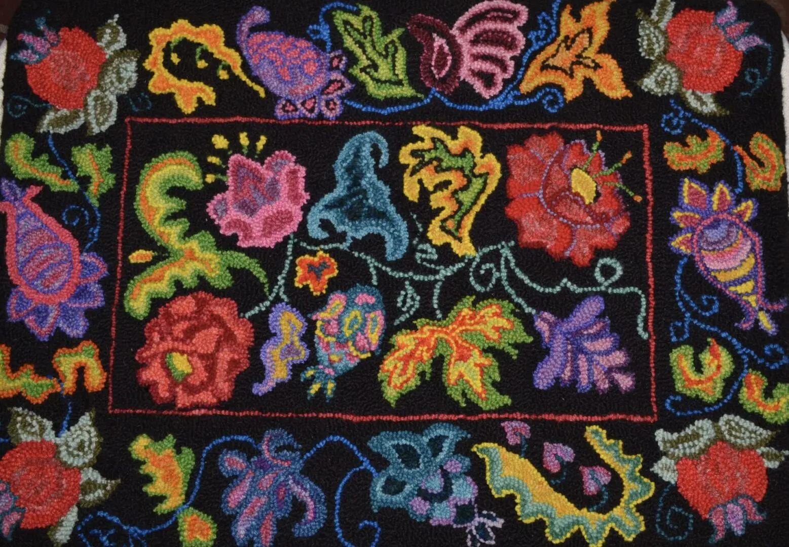 A floral rug